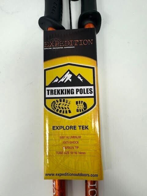 * EXPEDITION * TREKKING POLES " ORANGE/BLACK " ' EXPLORE TREK '