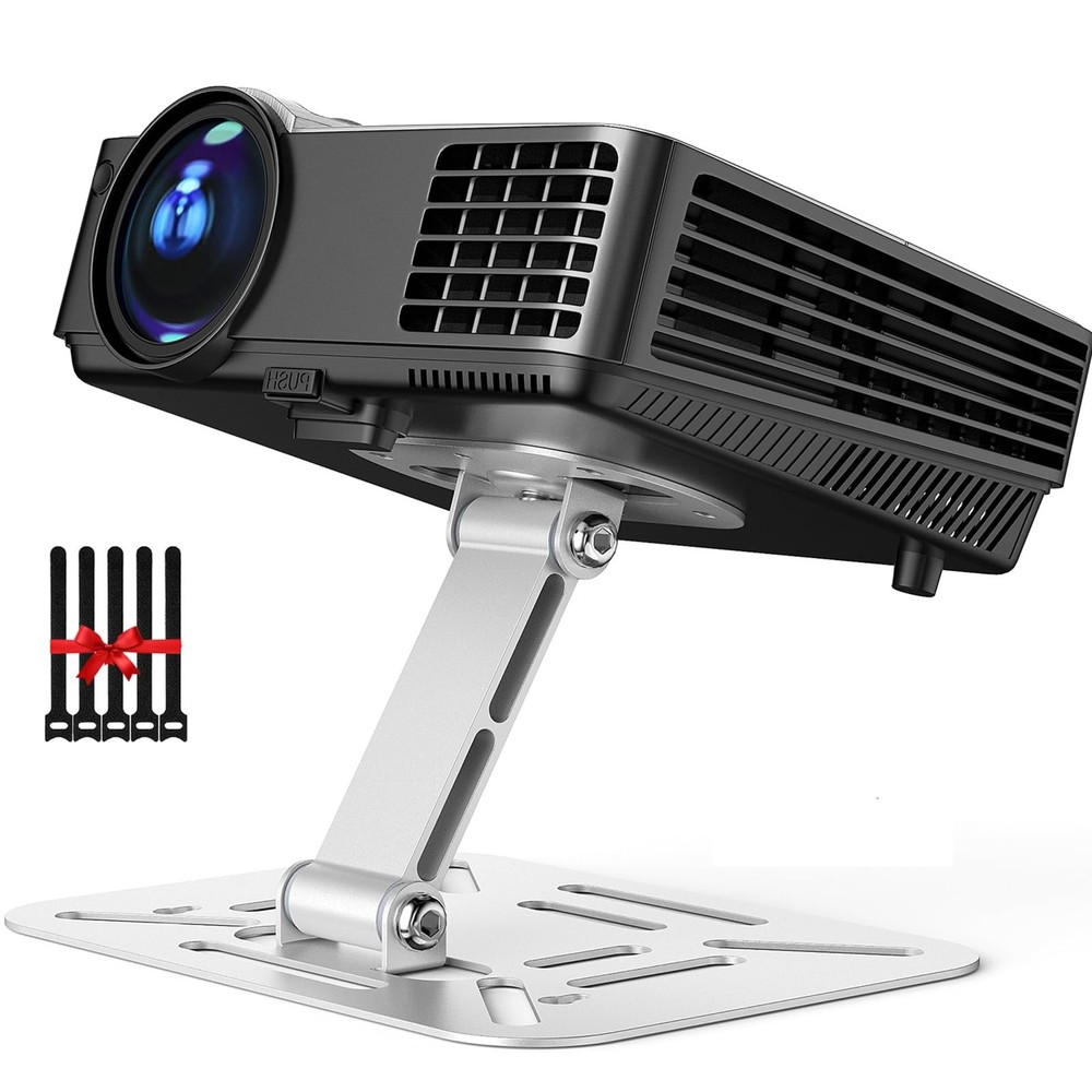 Adjustable Projector Stand with 1/4" Screw, Silver Ceiling Mount for Home Off...