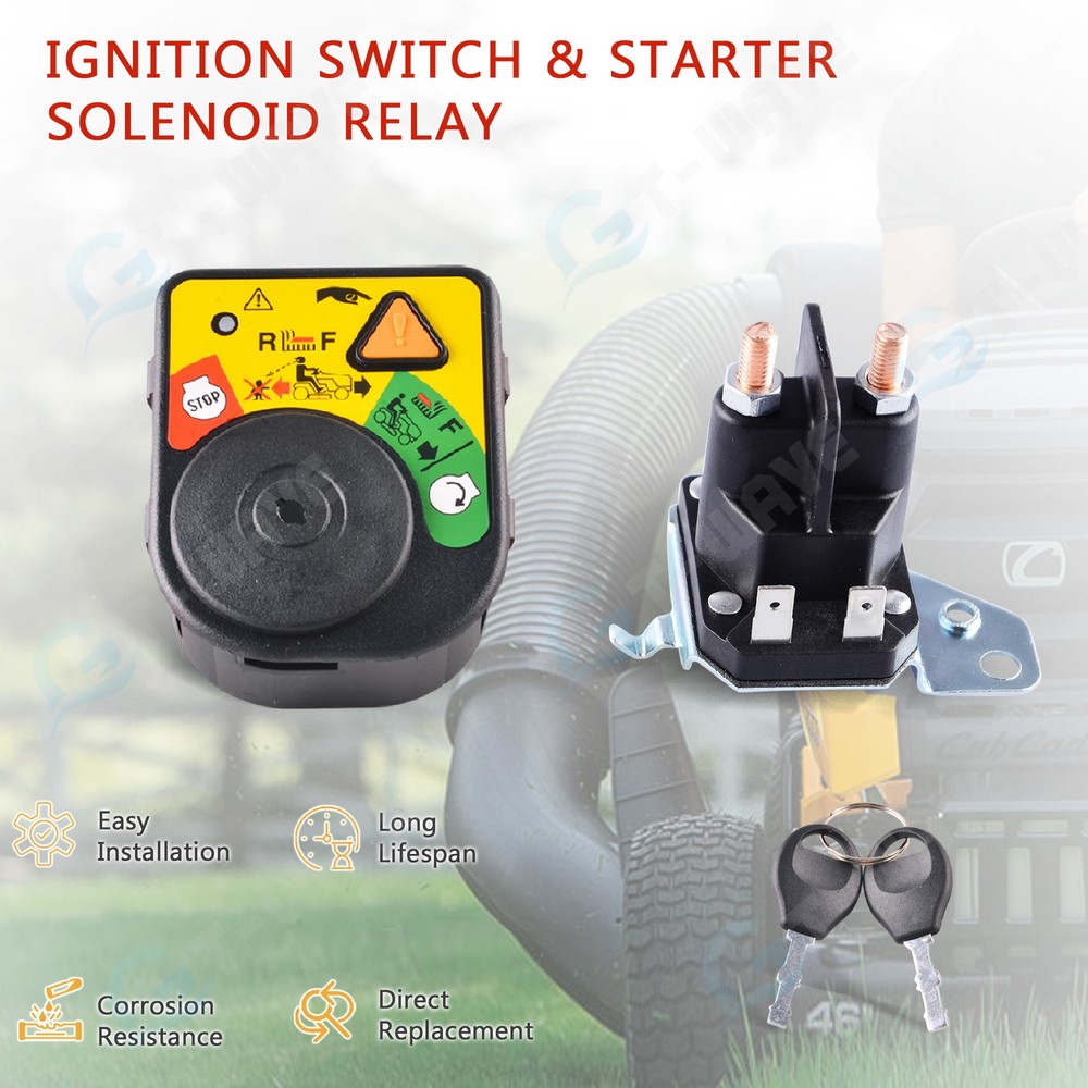 New Replacement Cub Cadet MTD Ignition Switch Module &12v Starter Solenoid Relay