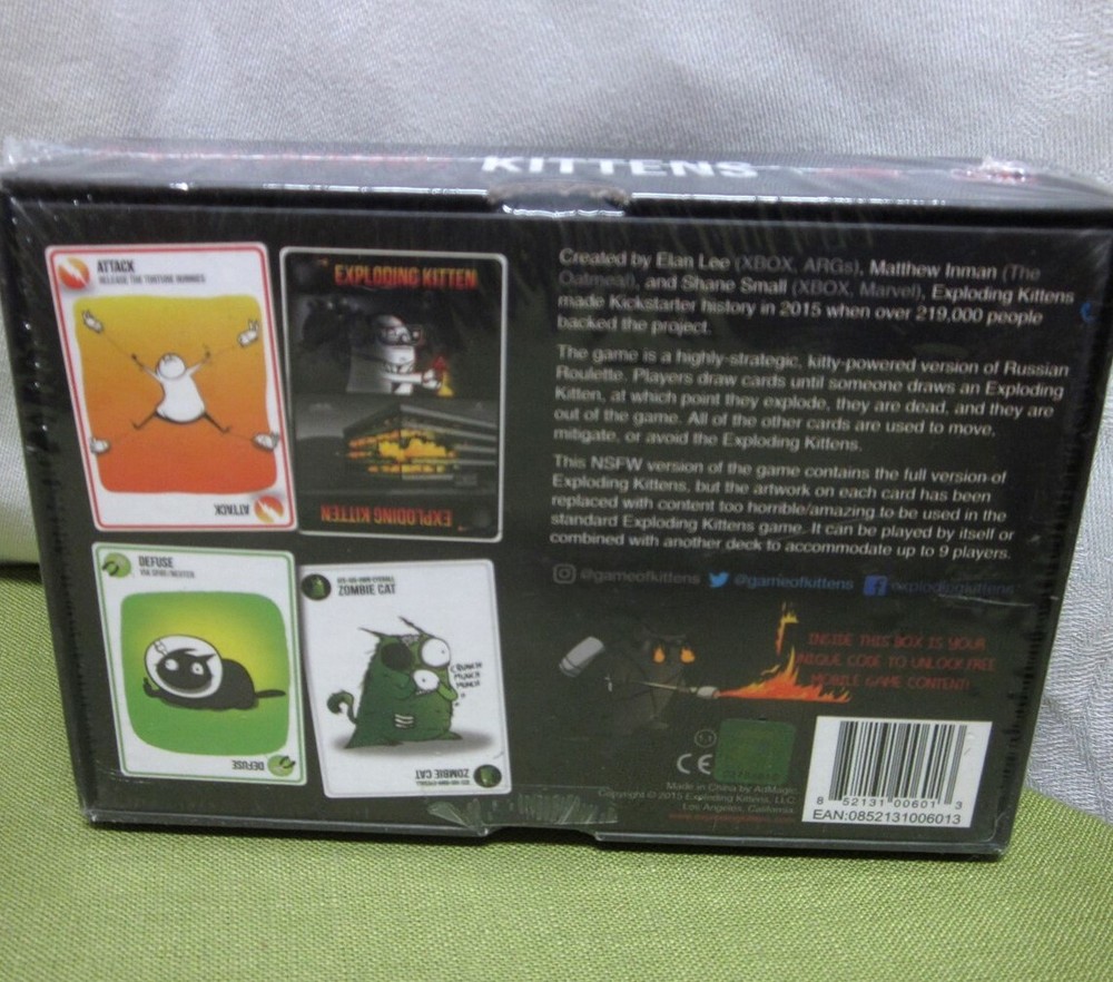 EXPLODING KITTENS card game NWT full version deck Russian Roulette strategy 2015