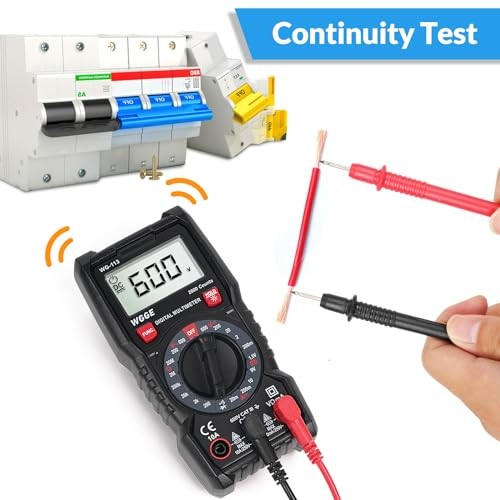 Digital Multimeter with Case, DC AC Voltmeter, Ohm Volt Amp Test Meter and
