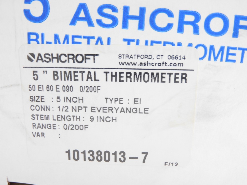 ASHCROFT 50EI60E090-0/200F 5" NSMP