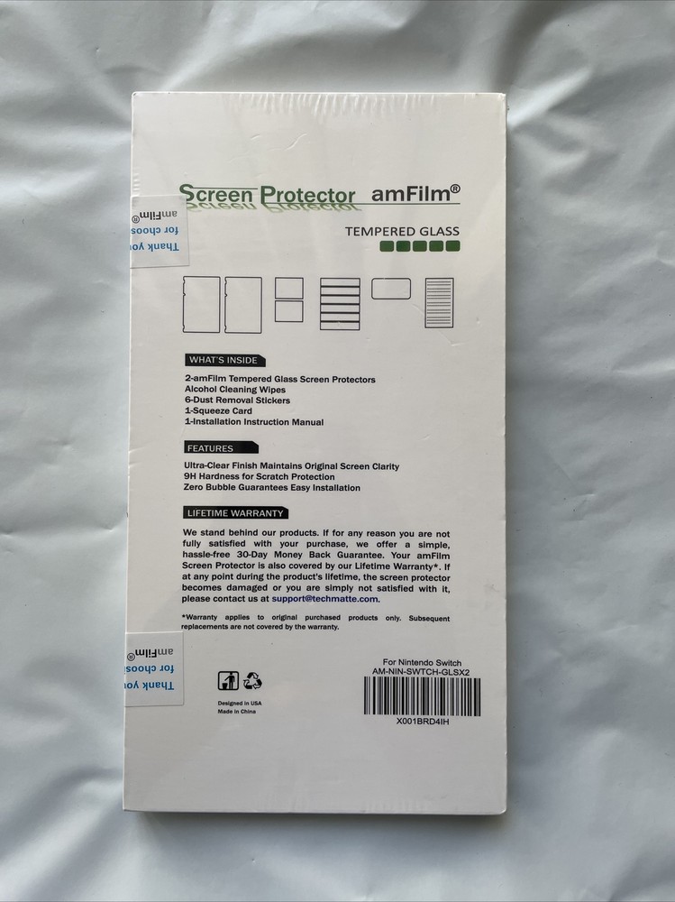 Nintendo Switch LED/OLED - Glass Screen Protector - 2pack - [NEW/SEALED]