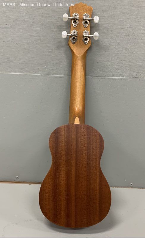Luna Brown Engraved Ukulele With Soft Case
