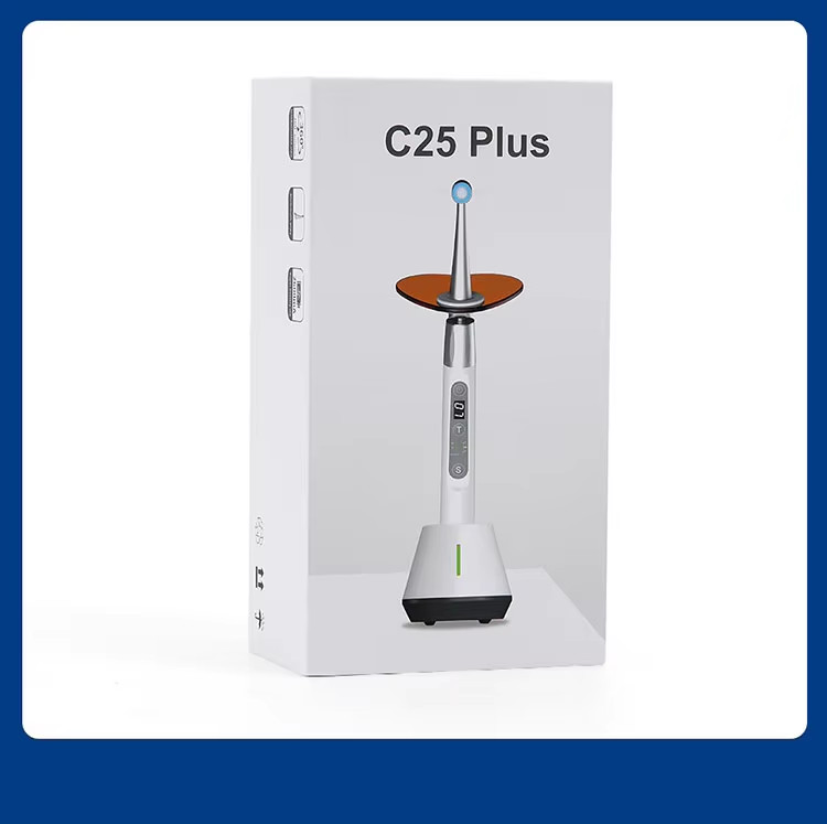 C25 Plus Dental 10W LED One Second Curing Light 2500mw/cm2 360° Rotatable Head