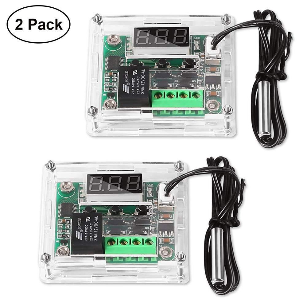 2pcs Temperature Controller Module With Case Xh W1209 Led Display Digital Thermo