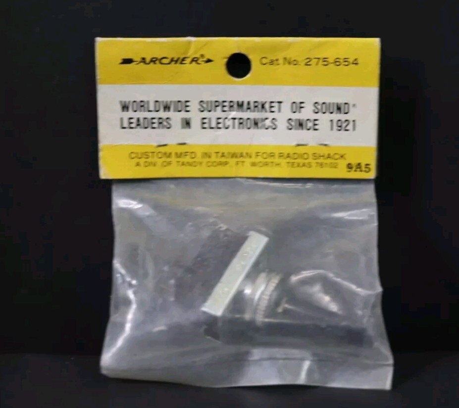 Toggle Switch SPST 275-654 RadioShack