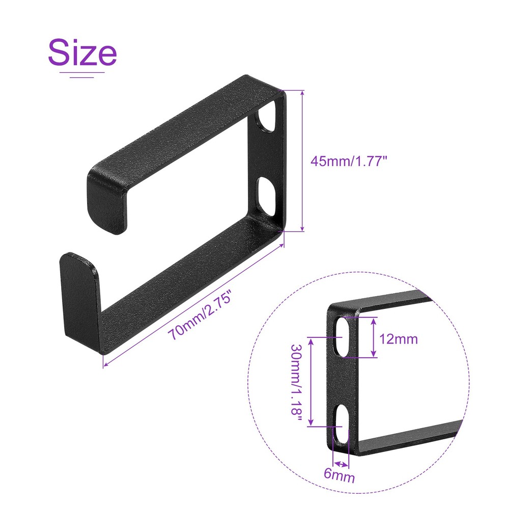 10Set Server Rack Cable Management D Ring for Network Patch Cables