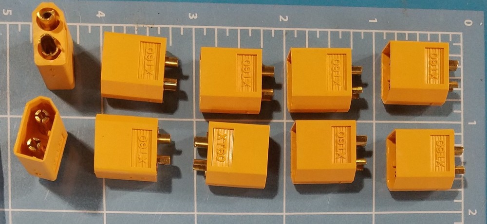 10-Pack XT60 Male Bullet Connector