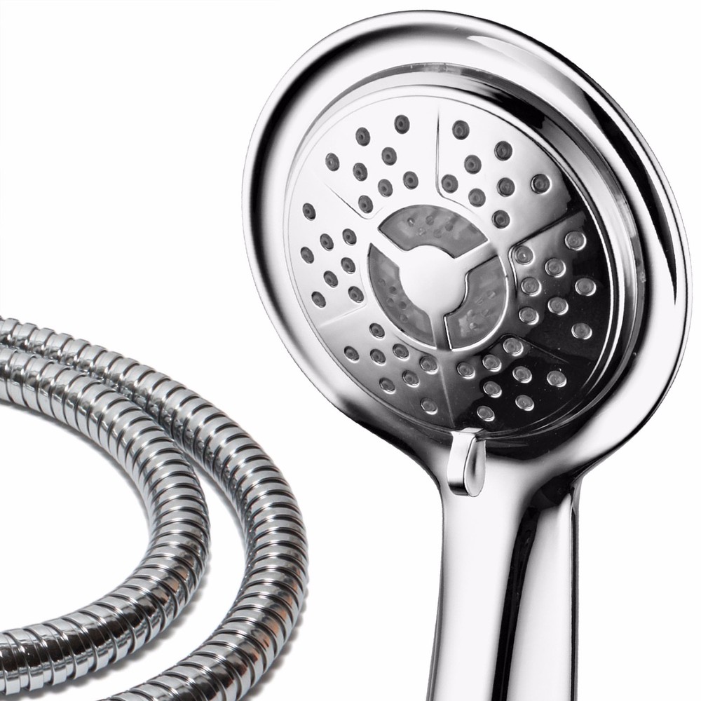 PowerSpa High Pressure 4-Inch LED Hand Shower with 4 Settings