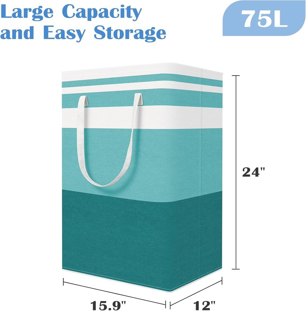 3-Pack Laundry Basket Freestanding Waterproof Laundry Hamper Collapsible Tall