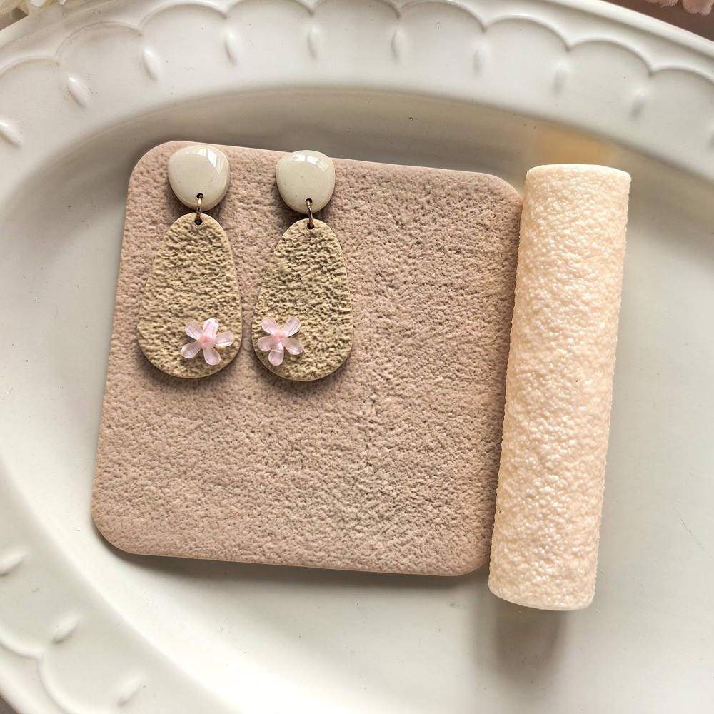 3Pcs Polymer Clay Texture Roller Work with Polymer Clay Cutters for DIY Earri...