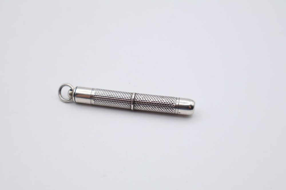 Vintage Silver Engine Turned Mechanical Pencil