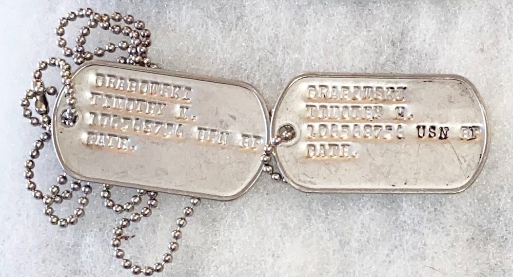 Timothy Grabowski USN Dog Tag Set