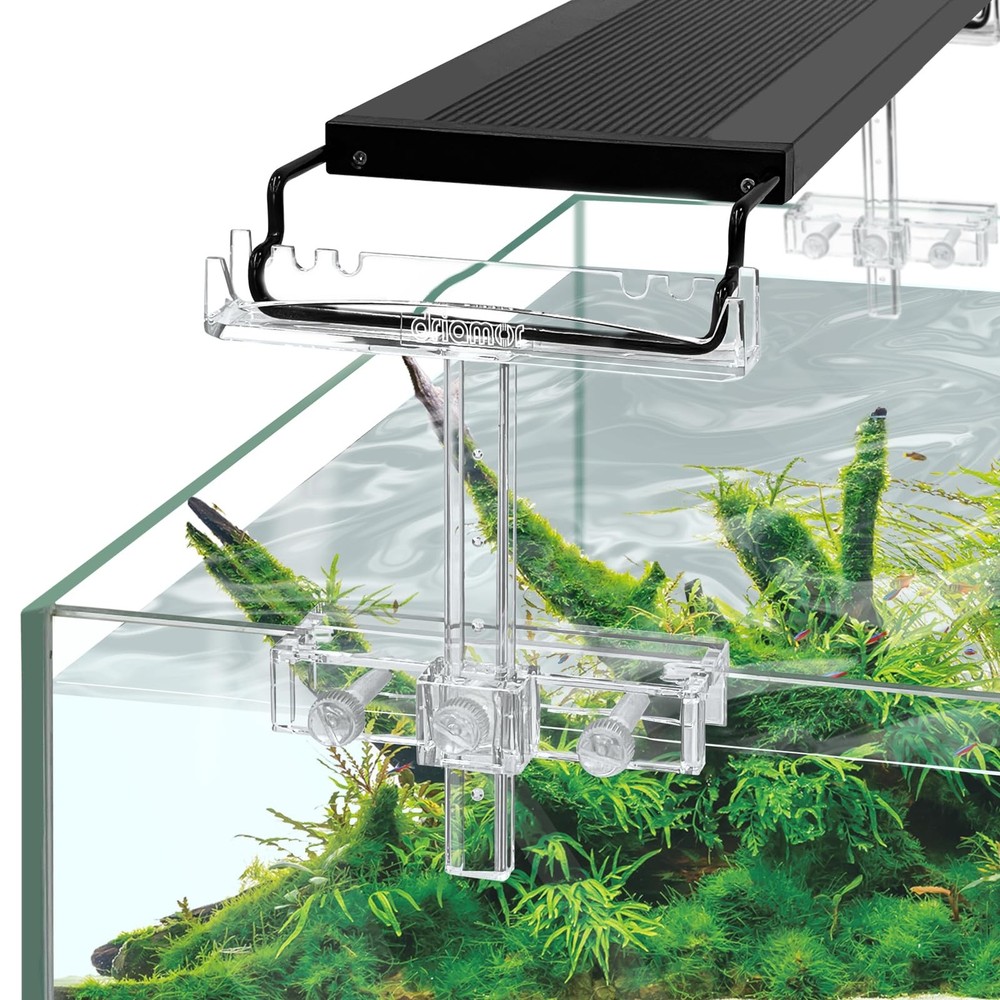 Aquarium Light Riser LED Stand 2pcs Transparent Width 2.5-4.4 Inches