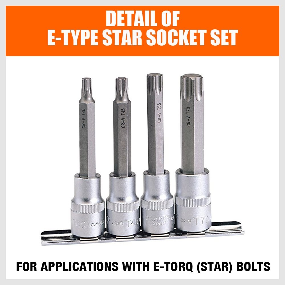 11Pcs E Torx Socket Set Female External Star Socket Set E4 - E20 Torque Socke...
