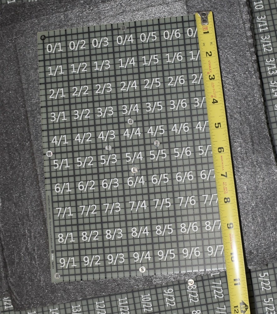 WMDTECH XTK EOD XRAY GRID AIM BOARD REPLACEMENT TOOL KIT GREEN 10 LARGE & SMALL