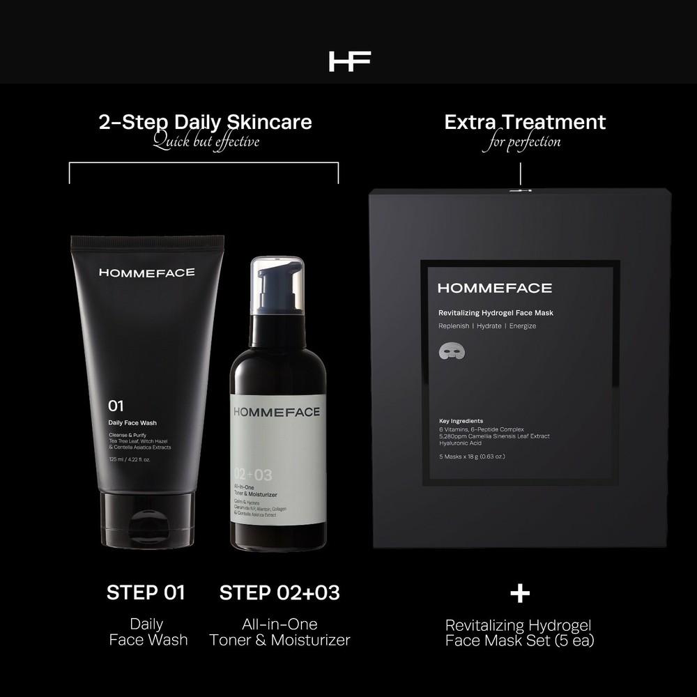 HOMMEFACE Ultimate Skincare Duo Set for Men, 2-Step Routine, Bundle & Save