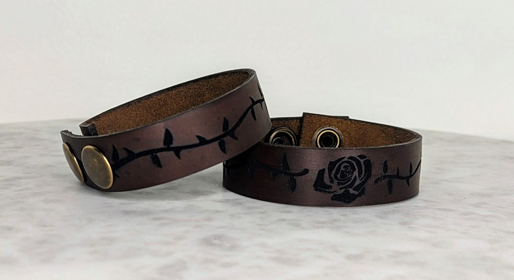 Rose Leather Bracelet