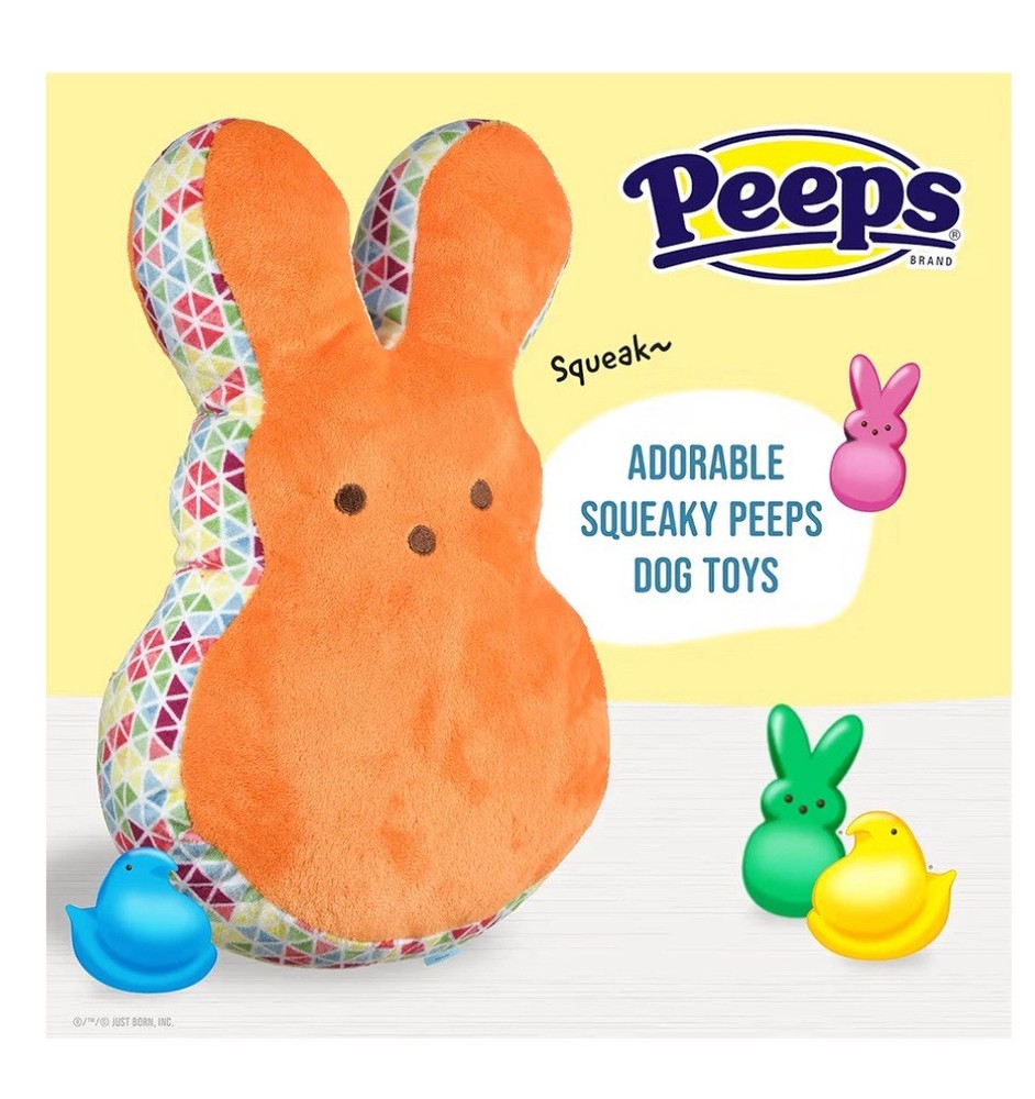 ORANGE 13” PEEP PET TOY