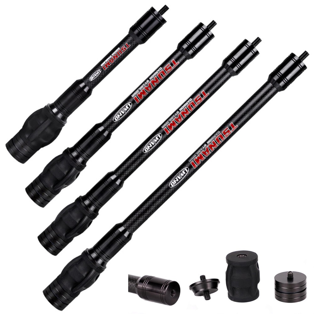 Archery Compound Bow Stabilizer Bar 6" 8" 10" 12" Adjustable Stabilizer for V...