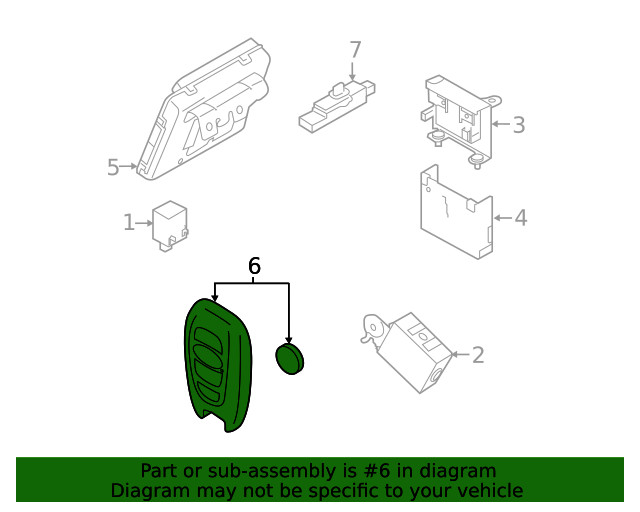 Genuine Subaru Keyless Entry Transmitter 88835FL032
