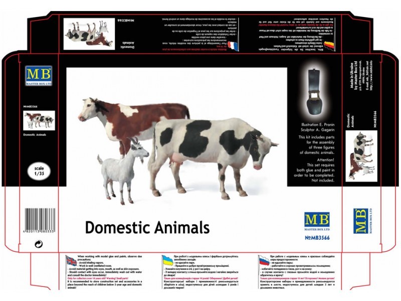Domestic Animals (Plastic model kit) 1/35 MasterBox 3566