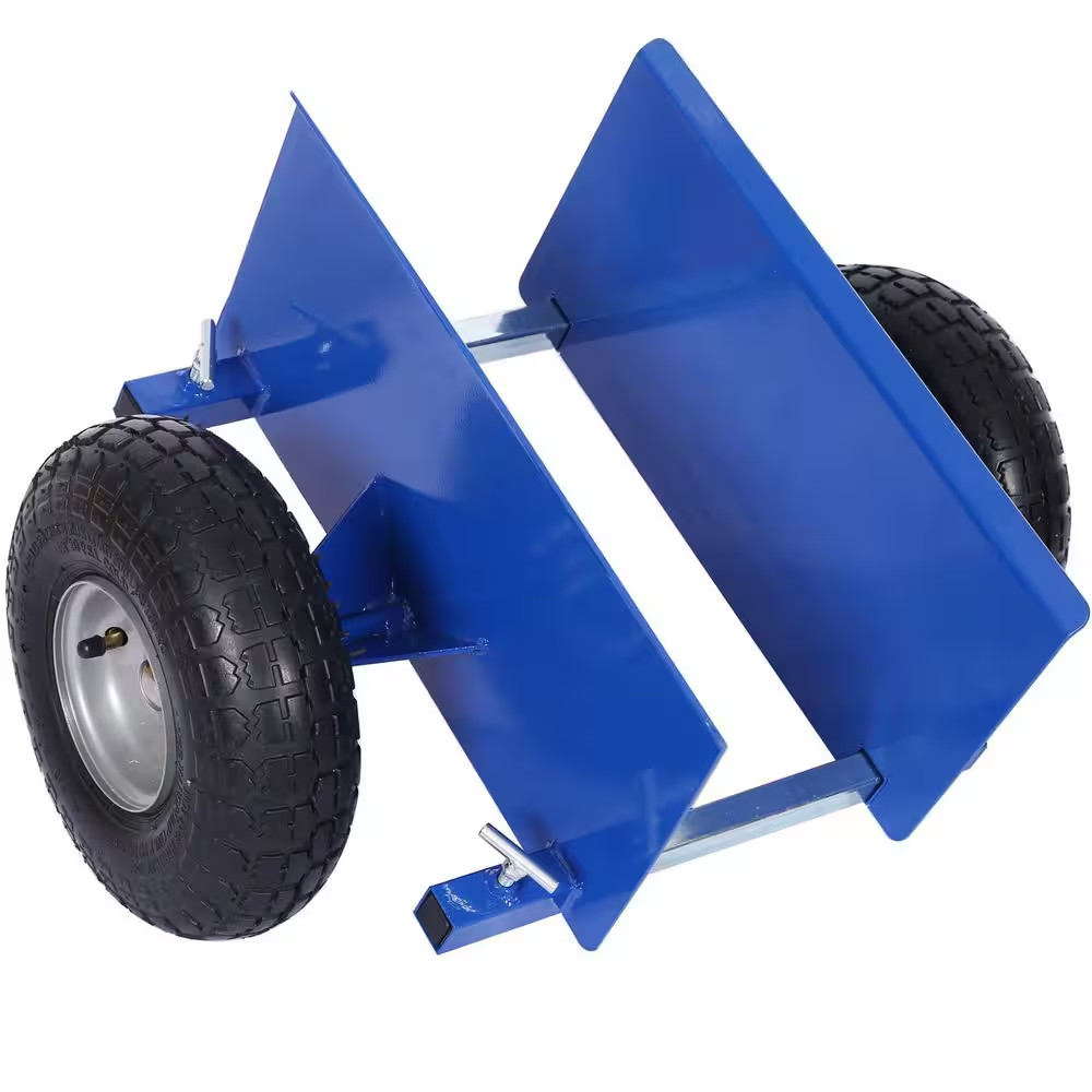 600 Lbs. Panel Dolly in Blue with 10 In. Pneumatic Wheels