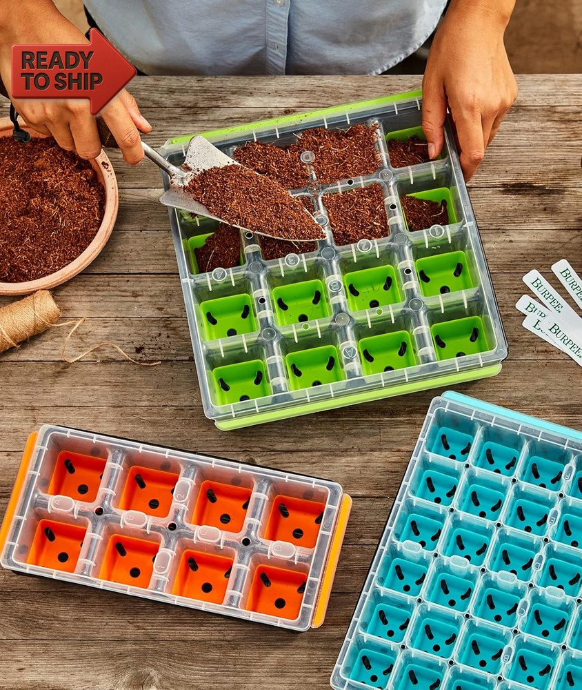 Burpee Superseed Windowsill Seed Starting Tray | 8 XL Cell | Seed Starter Tray