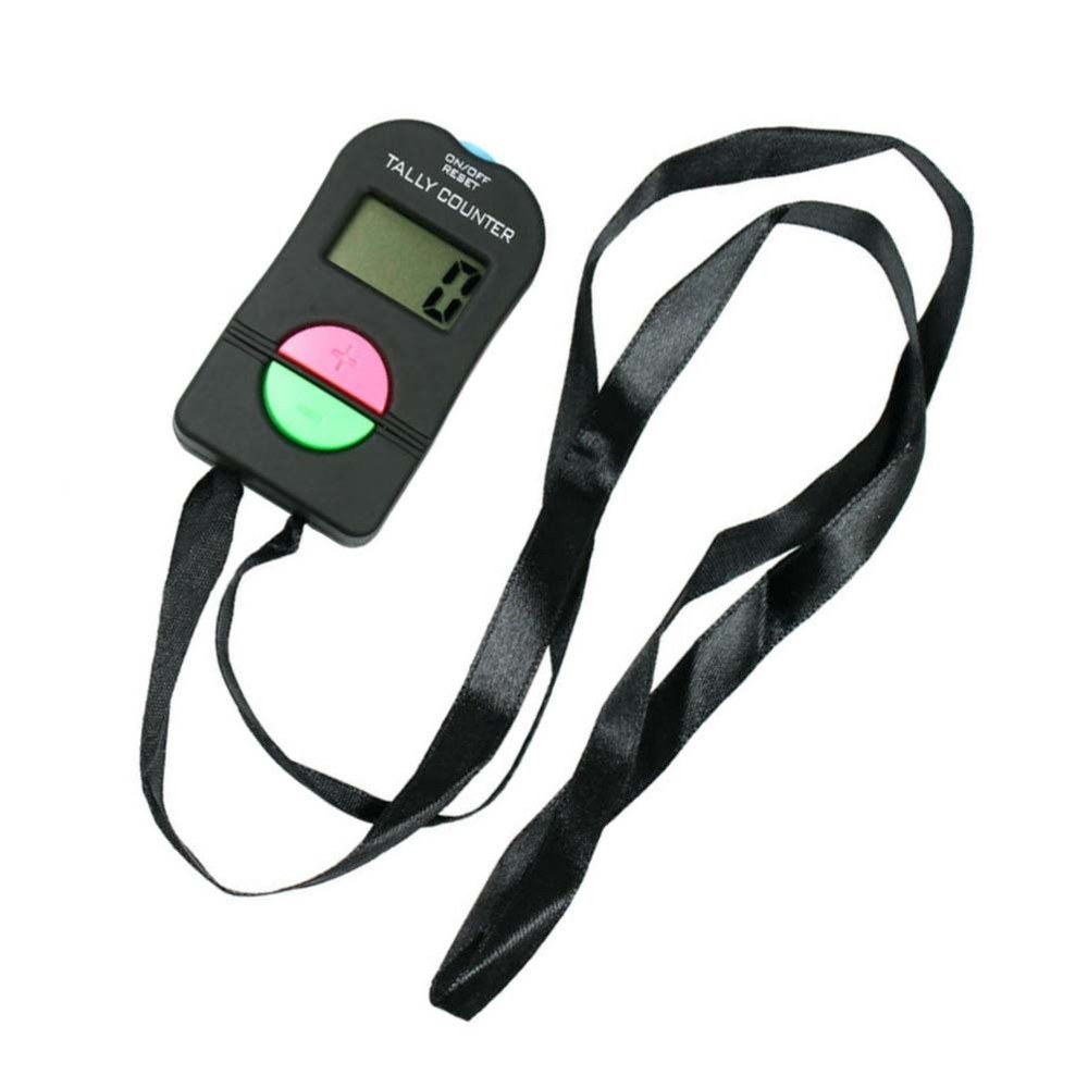 Electronic Digital Handheld Counter with 4 Digit Display and Beep Sound Feature
