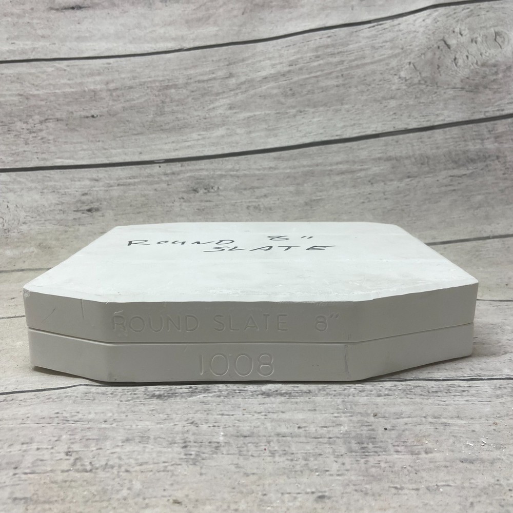 2004 Riverview Ceramic Casting Mold Round Slate 8" #1008