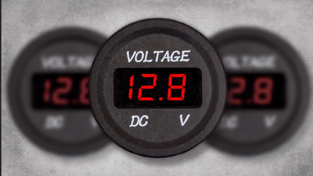 Auto Waterproof Digital Red Voltmeter Gauge Meter 12V