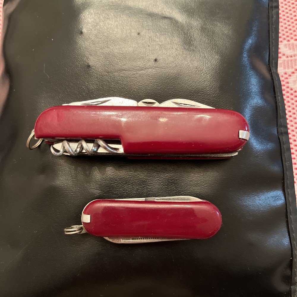 Vintage Sunware Red Handle Army Knife Multi Purpose Pocket Knife Multi Tool NIB
