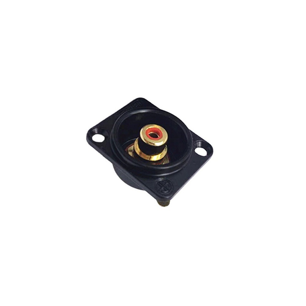 2pcs Black Female RCA Panel Mount Socket Connector Base Plate Welding Base NEW