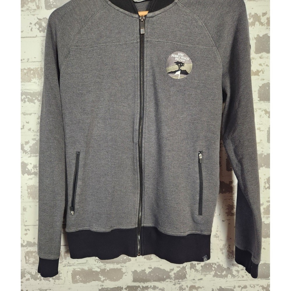 Tasc Golf Jacket Performance Bamboo Small Gray Pebble Beach Pro Am Full Zip
