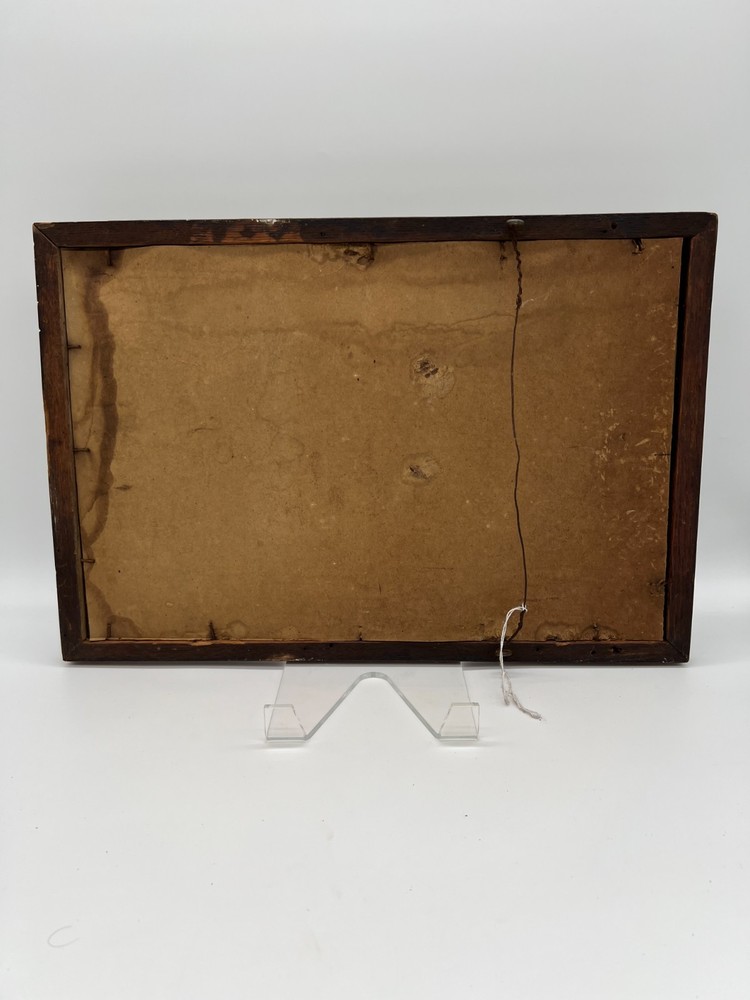 Antique Wheat Etched Mirror c1900