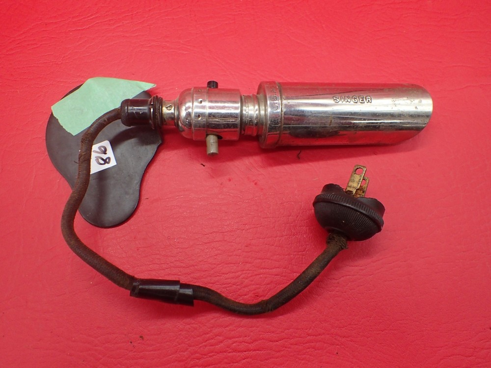 Vintage Original Singer Sewing Machine CHROME Work Light # 86