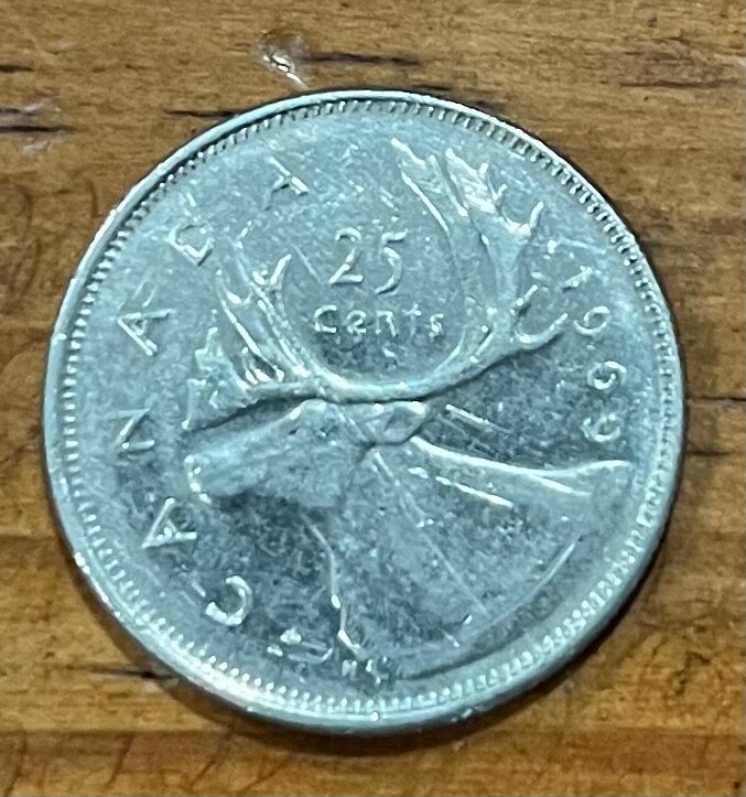 1969 Canadian 25 Cent