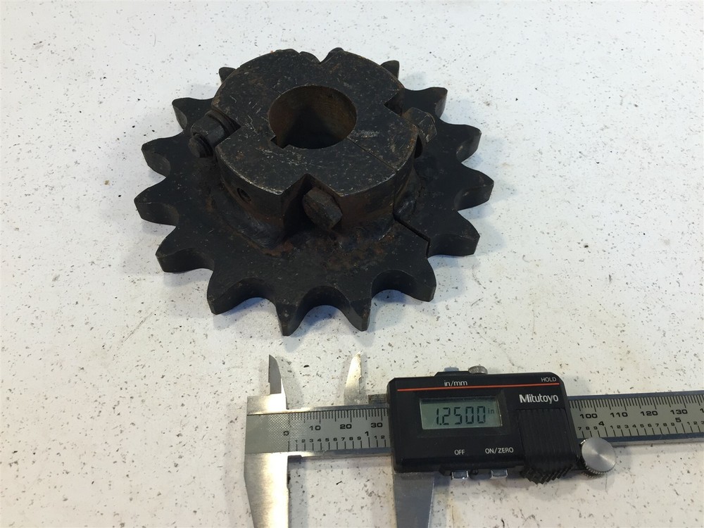 Martin 80A16 Roller Chain Sprocket With Clamp Welded on 1.25" Bore