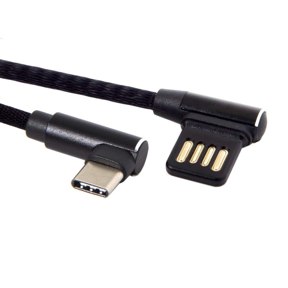 cablecc USB-C 3.1 Type-C to Left Type-C, Black USB2.0