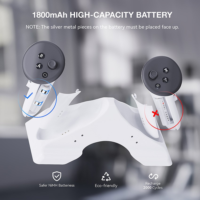 Charging Stand for Meta Quest 3/Quest 3S VR Controller Charging Dock Accessories