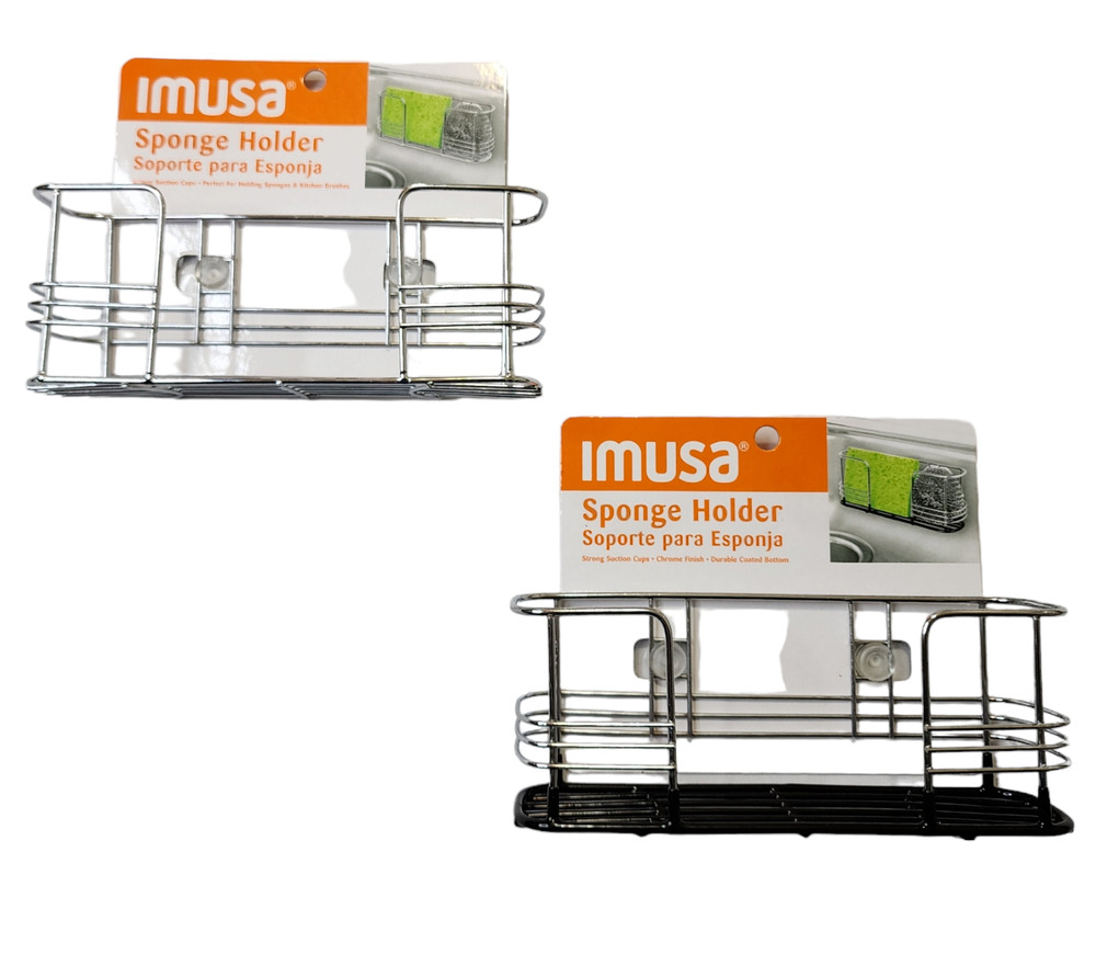 Sponge Holder Chrome Finish Suction Cups