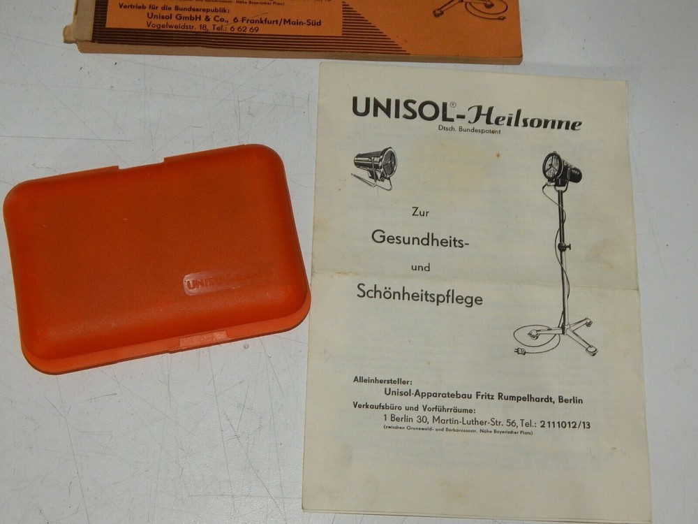 Electrical device UNISOL healing sun healing lamp around 1955