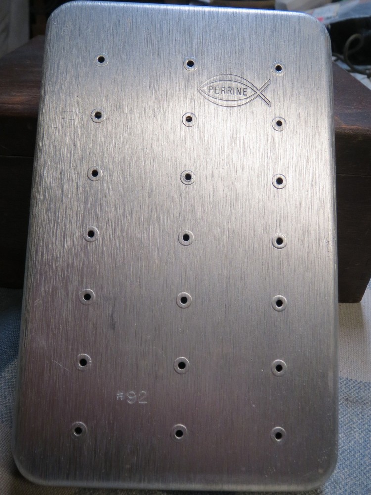 Vintage Perrine #92 Aluminum Fly Box Mint!