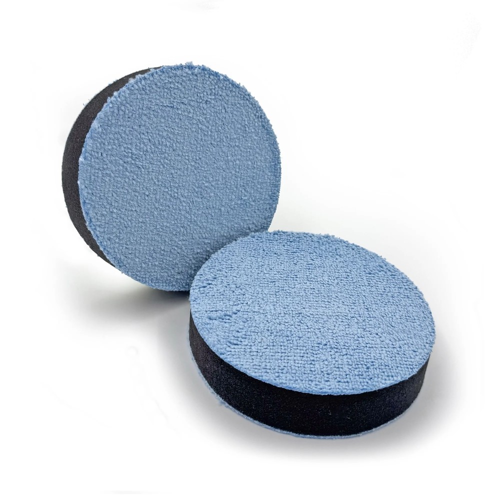 Auto Drive Car Waxes Microfiber Applicator Pad 2 Pack, Blue