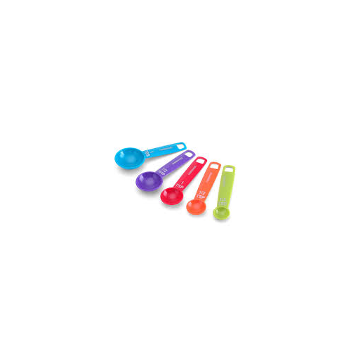 Farberware Measuring Spoons Durable Plastic Set Of 5 Kitchen Tools Multicolor