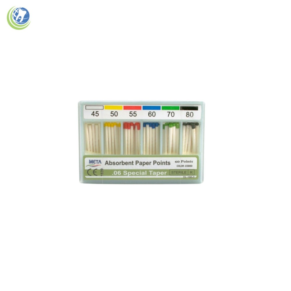 Paper Points .06 Taper #45-80 Sterilized Endodontic Root Canal Obturation 60/Box