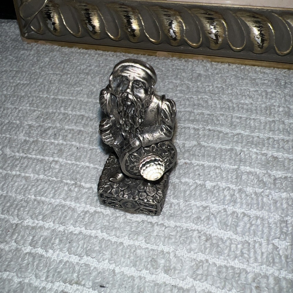 A Pewter Chess Piece From The Gorham Magic Crystal Chess Set .