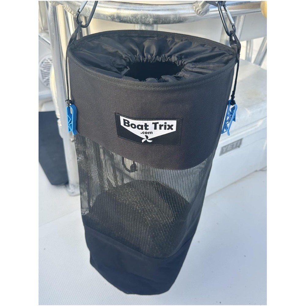 Durable Mesh Boat Trash Bag: 10-Gallon Capacity with Easy Drawstring Closure