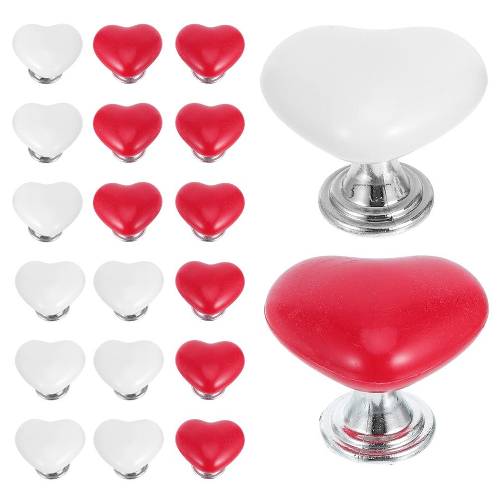 20 PCS Push Button Toilet Flush Replacement Heart Shaped Pusher Tank
